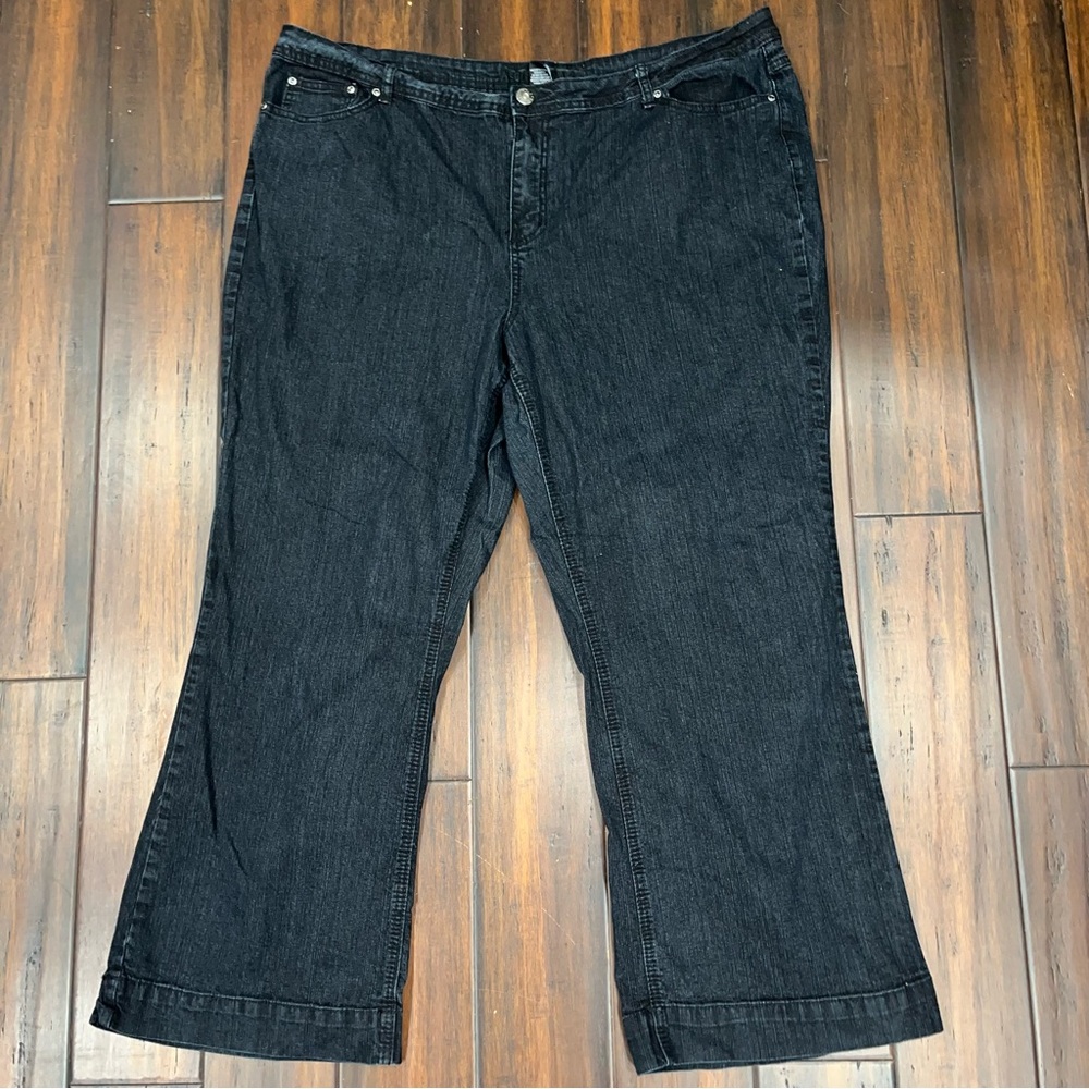 Ashley Stewart Black wide leg Jeans Size 24